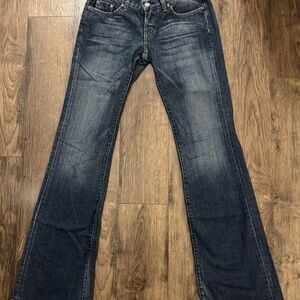 bebe Bootcut Jeans Women’s Size 27 – Dark Wash – Embroidered Back Pockets